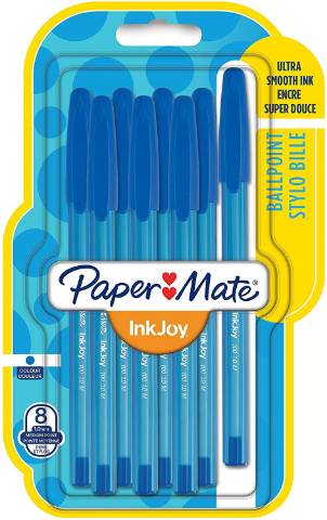 Foto de Bolígrafo Inkjoy 100 con capuchón. Blister 8 unidades Azul (124156)