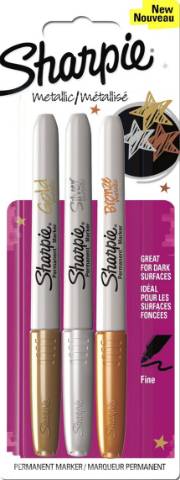 Foto de Rotulador Metalizado Sharpie. Blíster de 3 colores surtidos Fino (121293)