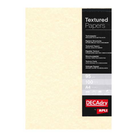 Foto de Papel Apli con textura en formato Din A4 95 gr. Pergamino dorado 25 hojas (123929)