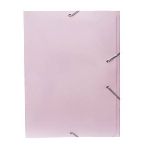 Foto de Carpeta de Cartón con Brillo y Gomas, Formato Din A4+, 600 gr con Solapas. Campus. Color Rosa (180873)