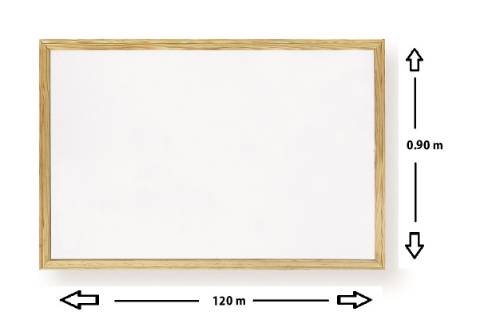 Foto de Pizarra Blanca con Marco de Madera. 90 x 120 cm (220216)