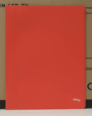 Foto de Carpeta de Fundas, Formato Din A4 con 10 Hojas de 35 mcs, Soldadas al Lomo. Opaca Rojo (180649)