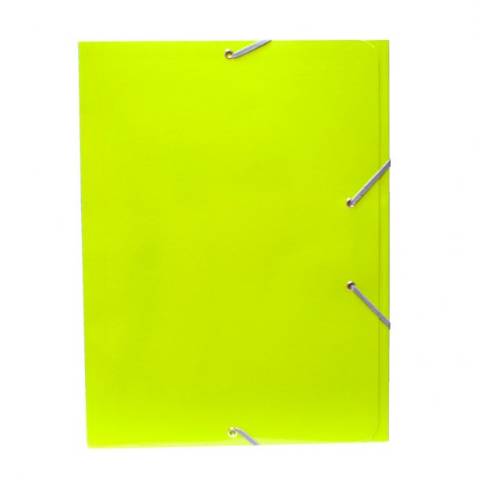 Foto de Carpeta de Cartón con Brillo y Gomas, Formato Din A4+, 600 gr con Solapas. Campus. Color Verde Claro (180875)
