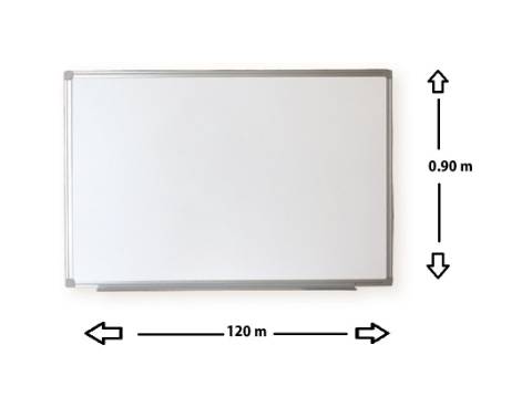 Foto de Pizarra Blanca con Marco de Aluminio. 60 x 120 cm (220474)
