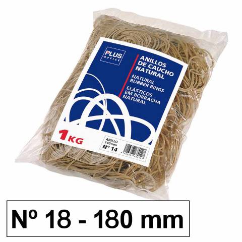 Foto de Gomas elásticas de caucho 1 KG. Nº18 (040763)