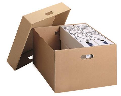 Foto de Caja Contenedora para 4 Archivos Definitivos Tamaño Folio. Color Marrón (180104)