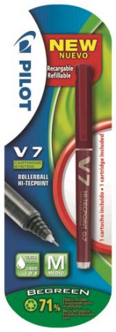 Foto de Rotulador Pilot V-7 Recargable. Blíster de 1 unidad en color Rojo (120177)