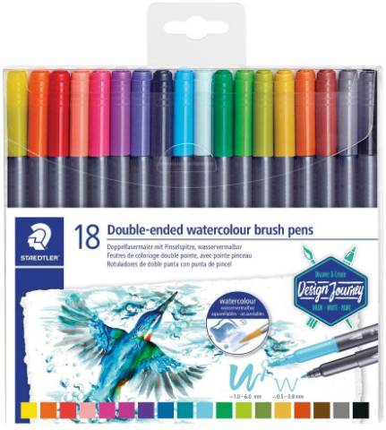 Foto de Rotulador Staedtler 3001 Doble Punta Pincel 36 colores (125993)