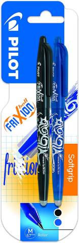 Foto de Bolígrafo Borrable Frixion Ball. Blister 2 Azul + Negro (124815)