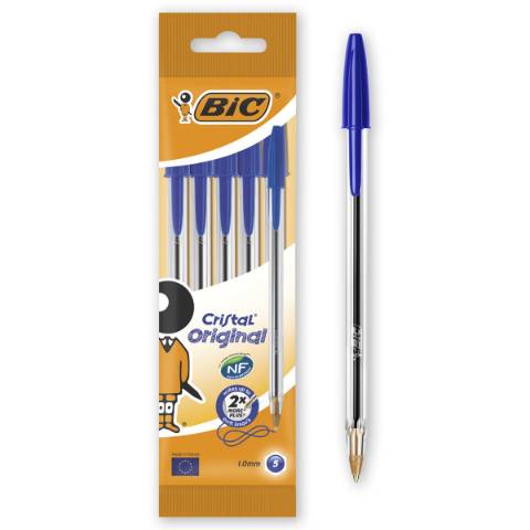 Foto de Bolígrafo Bic Cristal Original. Bolsa de 4 unidades. Azul (123046)