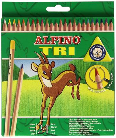 Foto de Lápices de colores Alpino Tri. 24 Colores (127040)