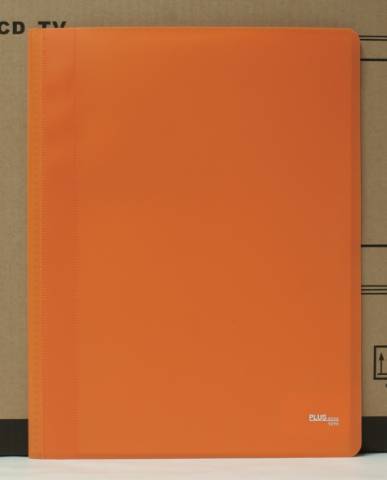 Foto de Carpeta de Fundas, Formato Din A4 con 10 Hojas de 35 mcs, Soldadas al Lomo. Opaca Naranja (180650)