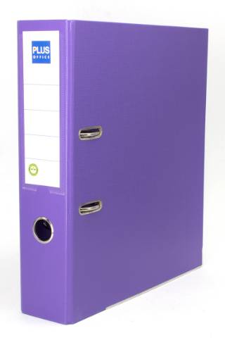 Foto de Archivador Palanca Forrado, Lomo Ancho, Formato Folio, Color Violeta. Marca Plus (180744)