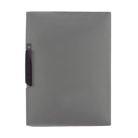 Foto de Dosier con Pinza de plastico en formato Din A4 y capacidad de 30 hojas. Plus office en color Humo (180273)