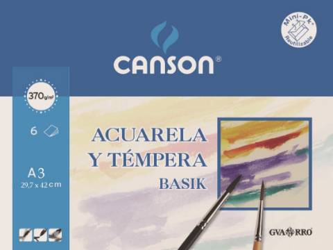 Foto de Lámina de Dibujo Minipack Acuarela Formato Din A3 -370 gr. Basik (691905)