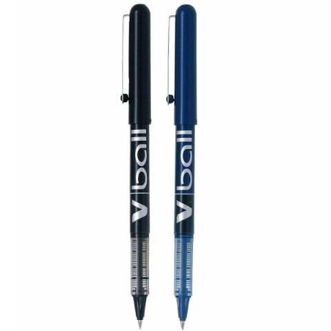 Foto de Rotulador Pilot V-Ball  0.5mm. Blíster de 2 unidades en color azul + negro (124801)