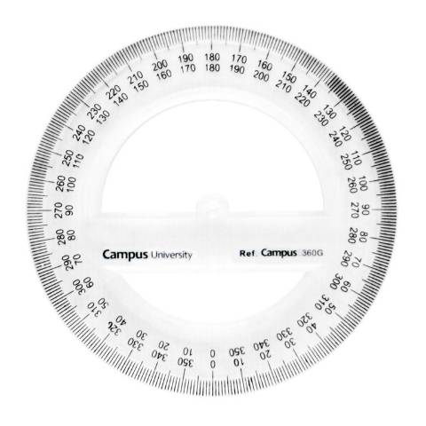 Foto de Transportador de ángulos Campus 360º 12cm. Bolsa de 1 unidad (600369)