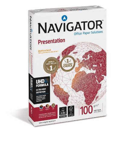 Foto de Navigator Presentation, Papel multifunción, Paquete de 500 hojas, DIN A4, 100 gr - Blanco (530232)