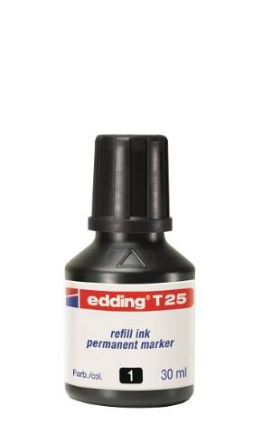 Foto de Tinta de rellenado para rotulador Edding T-25 30ml. Negra (080303)