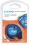 Foto de Cinta Dymo Letratag en plástico de 12mm x 4 metros. 91205 Negro/Azul (220292)