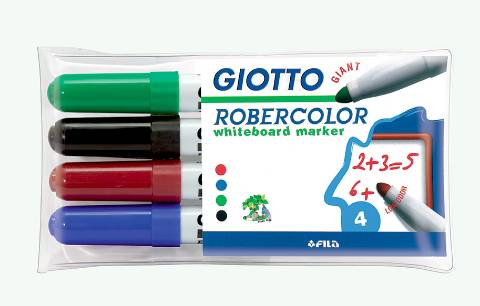 Foto de Rotulador para Pizarra Blanca, Giotto Gigante. Bolsa de 4 unidades surtidos (120792)