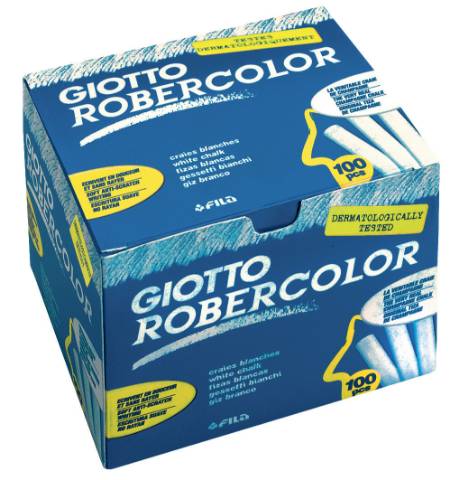 Foto de Tizas Blancas Robercolor. Caja de 100 unidades (630011)