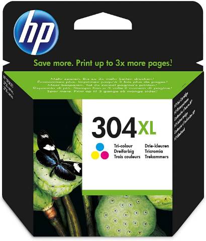 Foto de Inkjet original de HP N9K07AE Nº 304XL Tricolor. Cartucho de tinta Tricolor (124585)