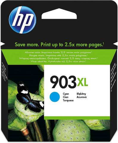 Foto de Inkjet original de HP T6M03AE Nº 903XL Cian. Cartucho de tinta Cian (125604)