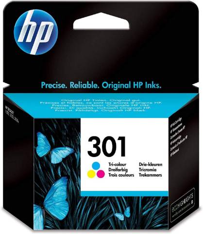 Foto de Inkjet original de HP CH562EE Nº 301 Tricolor. Cartucho de tinta Tricolor (167311)