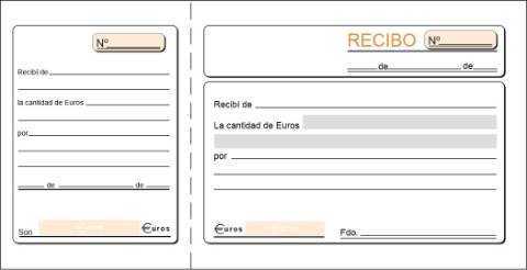 Foto de Talonario encolado de Recibos T-16 en formato 1/3 Folio. Sencillo (001375)