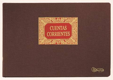 Foto de Contabilidad. Libro Cosido en tamaño Cuarta con 100 hojas. Cuentas Corrientes en Apaisado (128327)