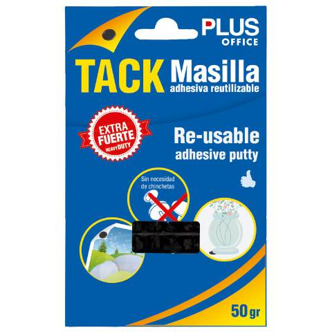 Masilla adhesiva Plus Office Tack Extrafuerte negra (040621)