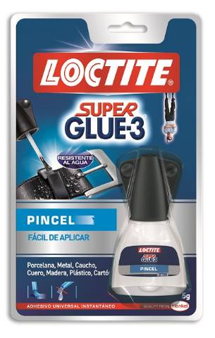 Foto de Pegamento Cianocrilato Loctite Super Glue-3 con Pincel 5gr Blister de 1 unidad (040362)