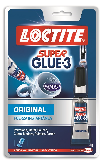 Ofiarea. Pegamento Cianocrilato Loctite Super Glue-3 Original 3gr Blister  de 1 unidad (040042)