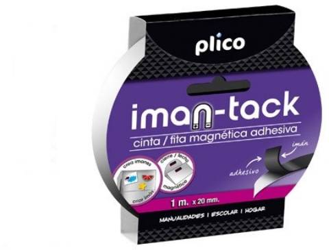 Foto de Cinta Magnetica Adhesiva 20mm x 1mt Plico Iman-Tack (121465)