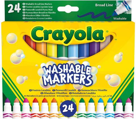Foto de Rotulador Crayola Lavable Super Punta 12 colores (125941)