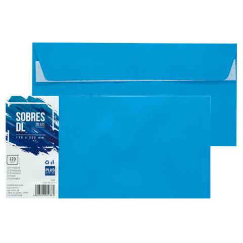 Foto de Sobres de color Plus office 110x220 DL. Paquete de 20 unidades en color rosa (002576)