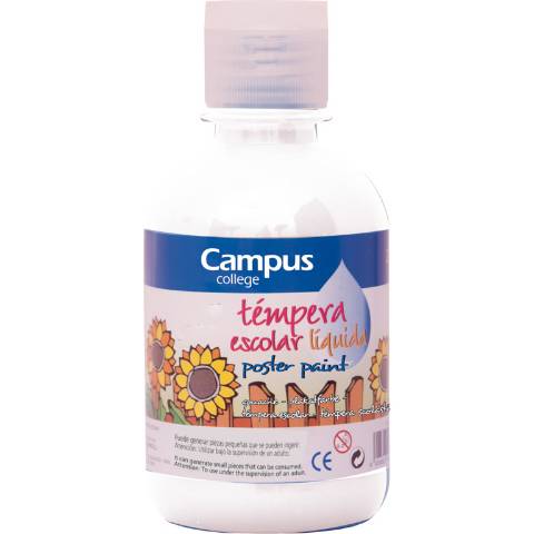 Foto de Témpera líquida escolar Campus 250 ml. Blanco (630568)