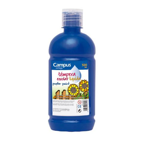 Foto de Témpera líquida escolar Campus 500 ml. Azul ultramar (630391)