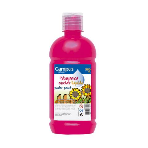 Foto de Témpera líquida escolar Campus 500 ml. Magenta (630388)