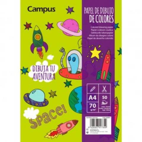 Foto de Cuaderno, Bloc de Dibujo, Formato Din A4, Papel de colores. Campus (630691)