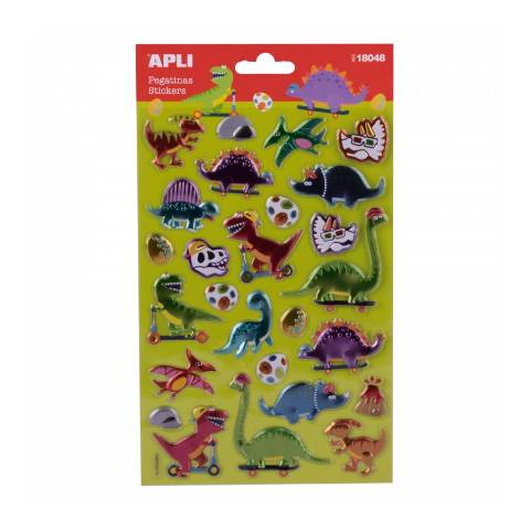Foto de Stickers Apli Metalizados Dinosaurios (127625)