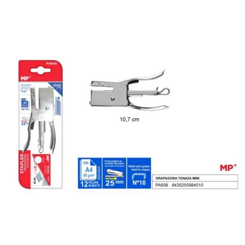 Foto de Grapadora de Tenaza Mini MP con Grapas Nº10 (125819)