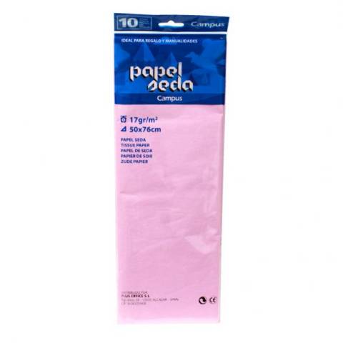 Foto de Papel de Seda de 50 x 76cm . Bolsa de 10 hojas en color rosa (600158)