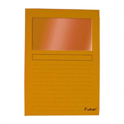 Foto de Subcarpetas Din A4 con ventana . Paquete de 25 unidades en color naranja (180822)