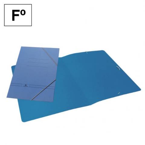 Foto de Carpeta de Cartón y Gomas, Formato Folio, sin Solapas Color Azul (180188)