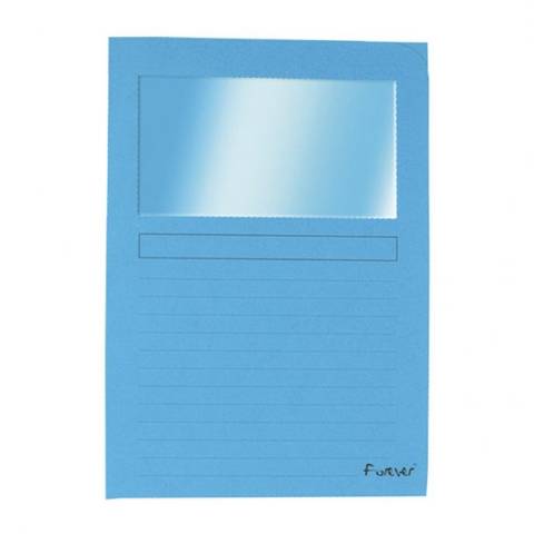 Foto de Subcarpetas Din A4 con ventana . Paquete de 25 unidades en color azul (180823)