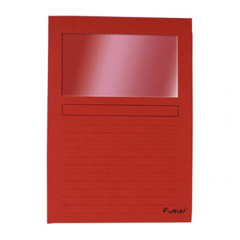 Foto de Subcarpetas Din A4 con ventana . Paquete de 25 unidades en color rojo (180824)