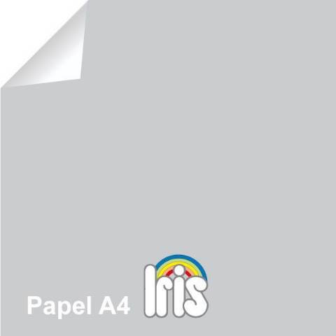 Foto de Papel de color Iris en formato Din A4 de 80 gramos. Paquete de 100 unidades en color Gris Perla (126932)