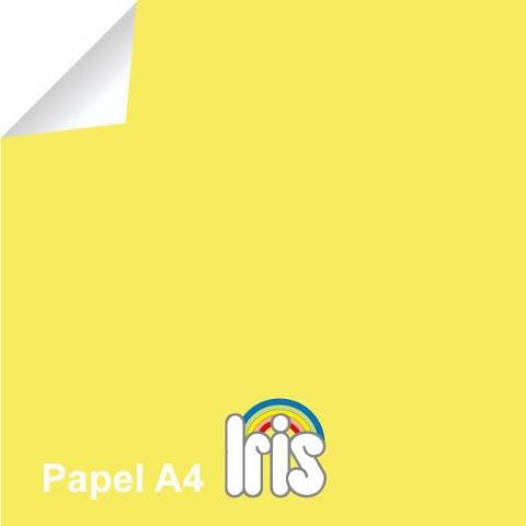 Foto de Papel de color Iris en formato Din A4 de 80 gramos. Paquete de 100 unidades en color Amarillo Limón (126929)